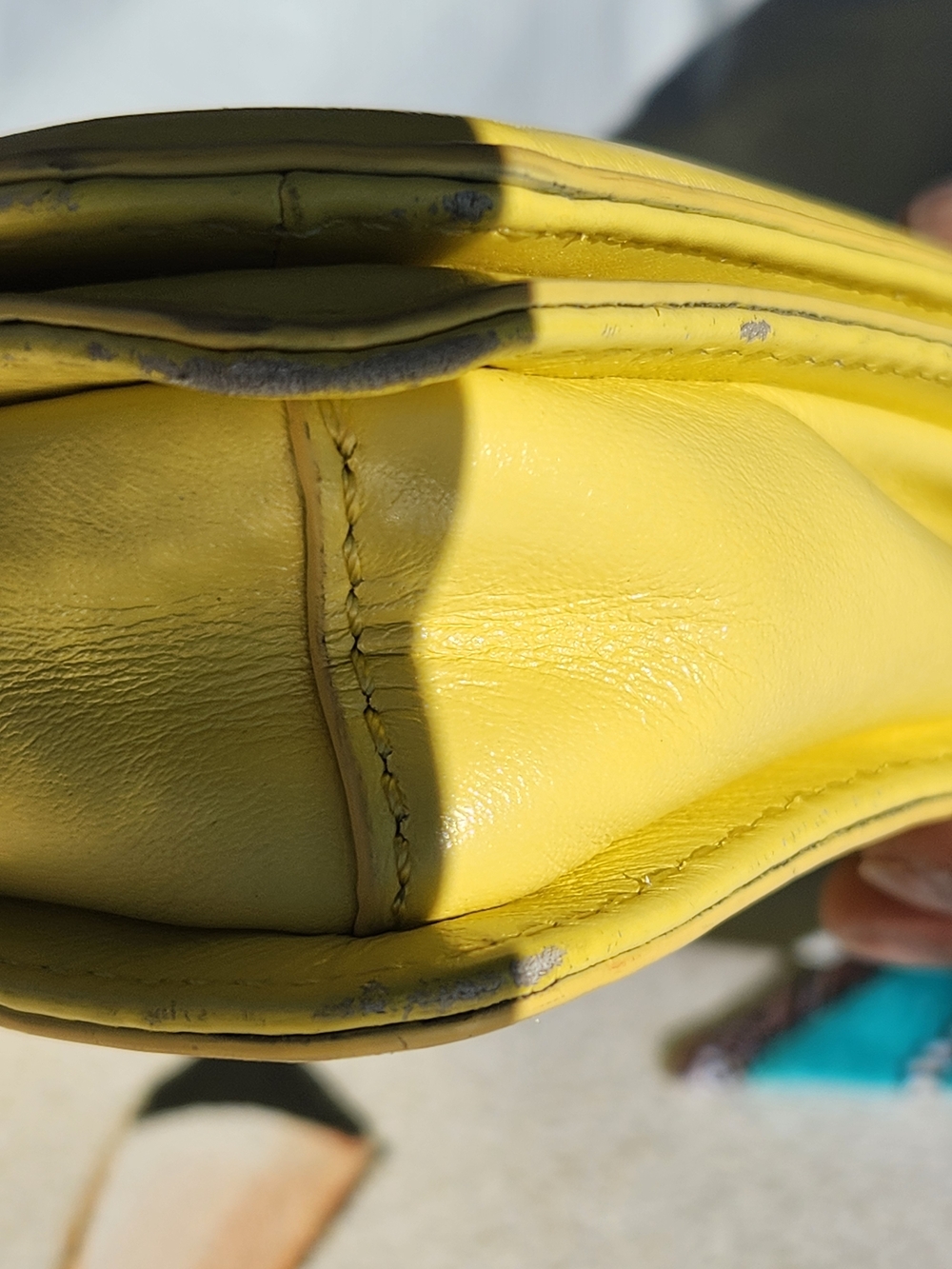 Rebecca Minkoff Yellow Quilted Shoulder Bag w Chain Strap & Free Bag Scarf/Charm - Picture 9 of 16